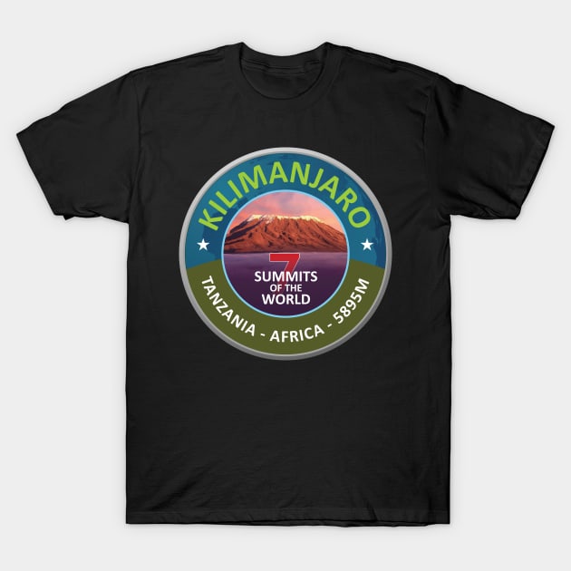 Kilimanjaro 7 summits collection T-Shirt by ICONZ80